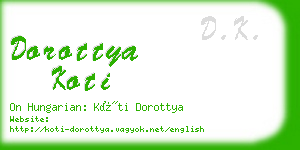 dorottya koti business card